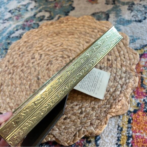 Vintage Quill Art Quilling Paper Swirl Basket of Flowers Gold Framed Handmade - Picture 9 of 16